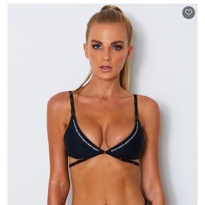 White Fox Boutique Baddest Bikini Top - Black L